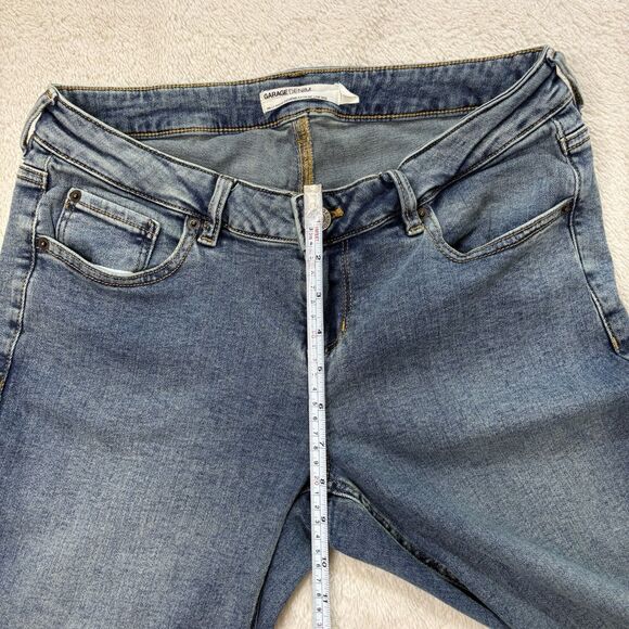 Garage Denim Extreme Low Rise Flare Jeans Womens 11 30 Iris Blue Denim Casual - Picture 6 of 9